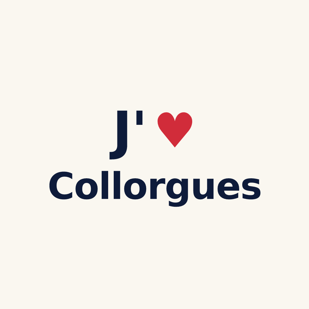 Tasse personnalisée Collorgues — design J'aime Collorgues