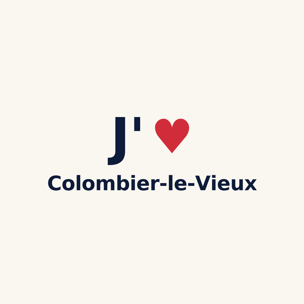 Tasse personnalisée Colombier-le-Vieux — design J'aime Colombier-le-Vieux