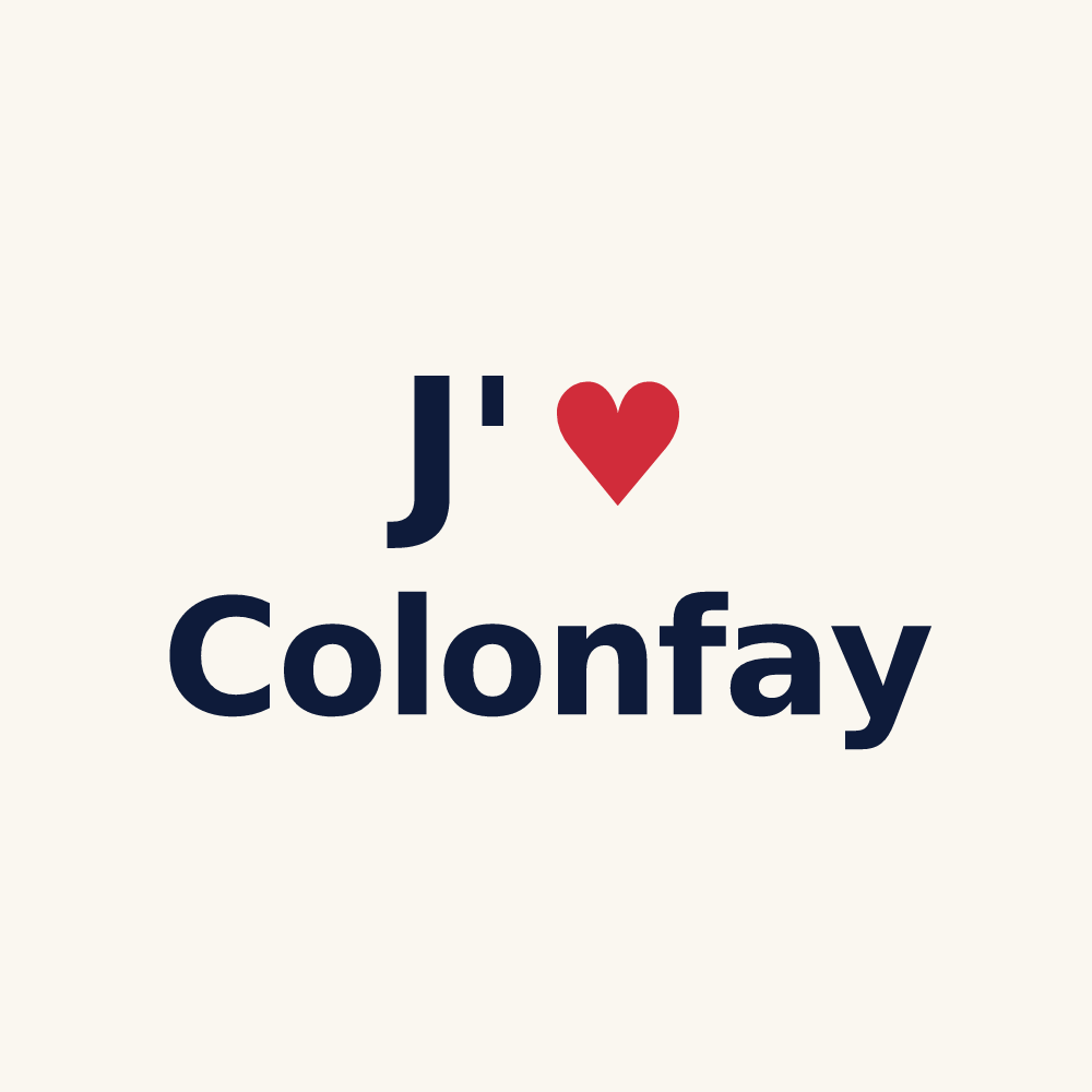 Tasse personnalisée Colonfay — design J'aime Colonfay
