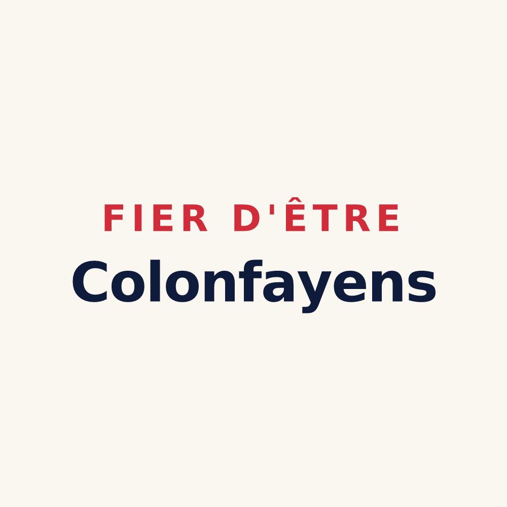 Tasse « Fier d'être Colonfayens » — design pour Colonfay