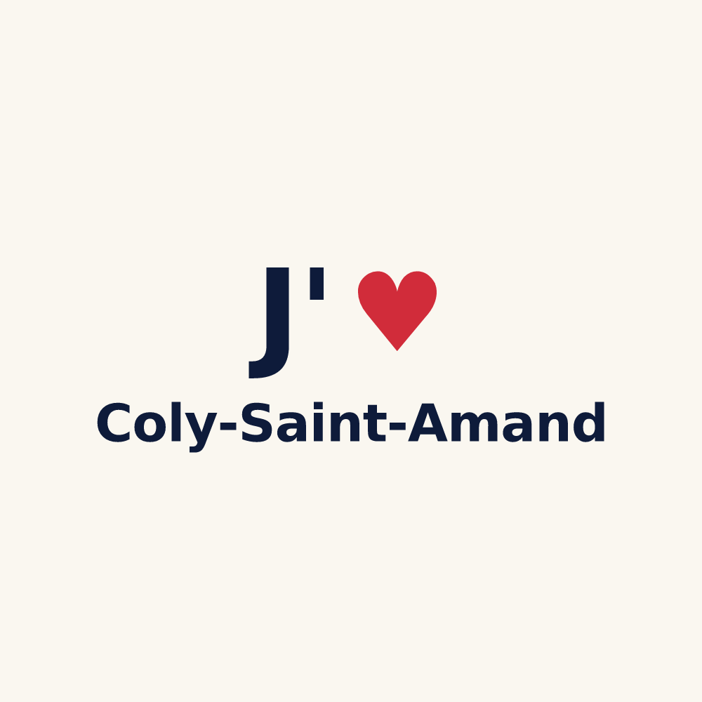 Tasse personnalisée Coly-Saint-Amand — design J'aime Coly-Saint-Amand