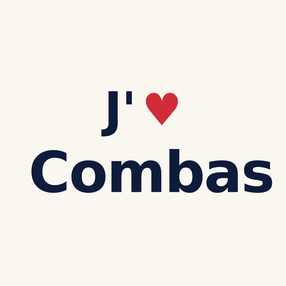 Tasse personnalisée Combas — design J'aime Combas