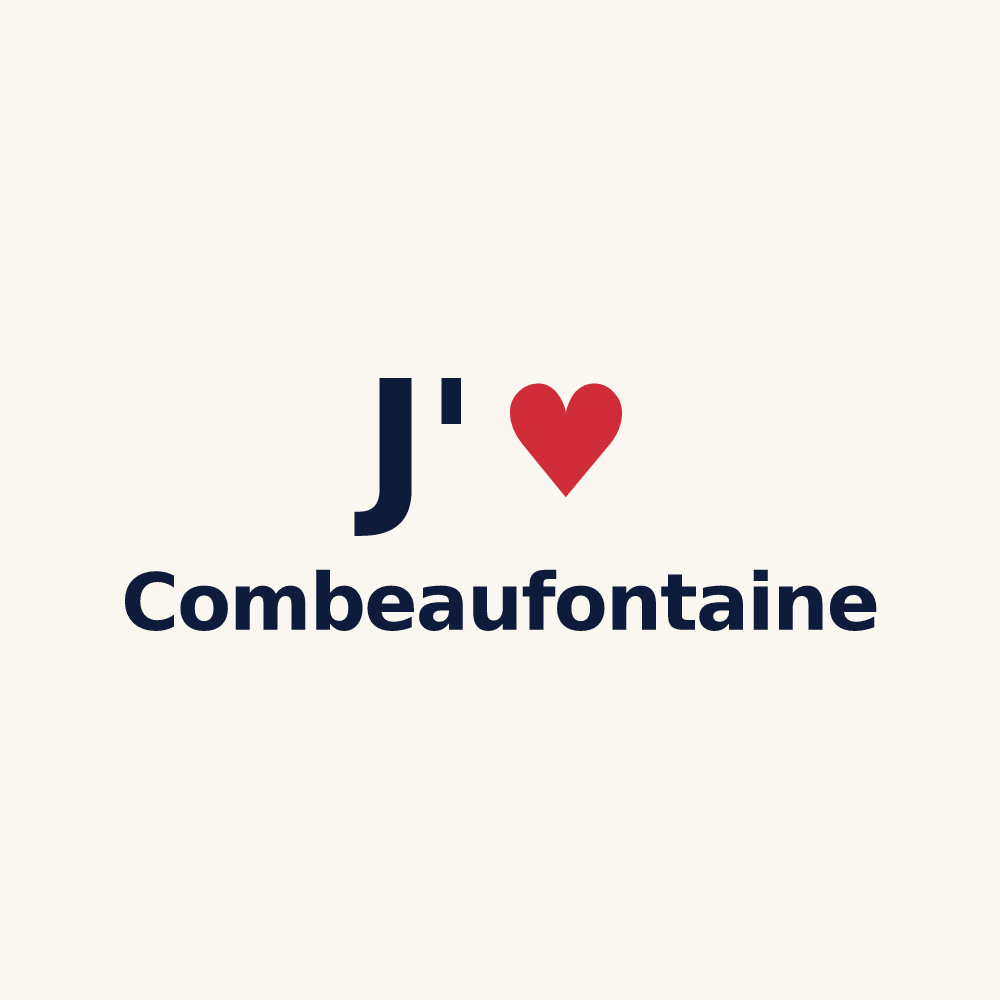 Tasse personnalisée Combeaufontaine — design J'aime Combeaufontaine