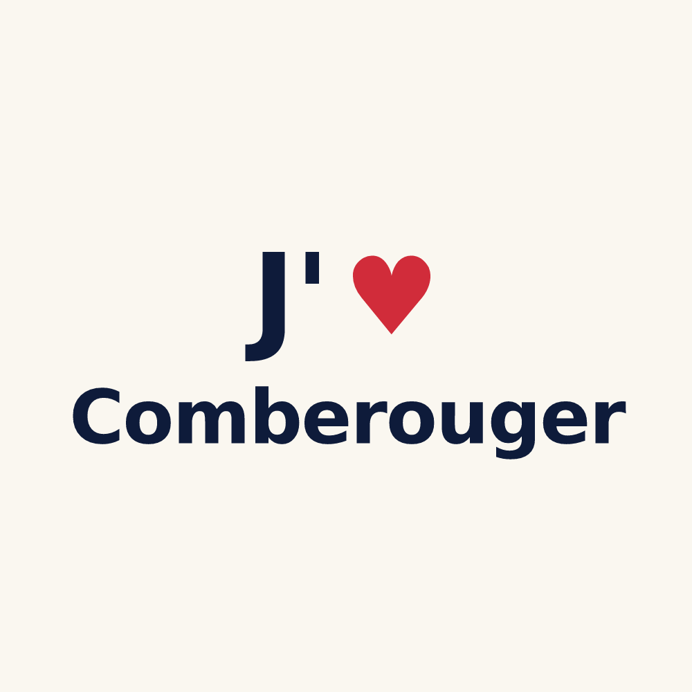 Tasse personnalisée Comberouger — design J'aime Comberouger