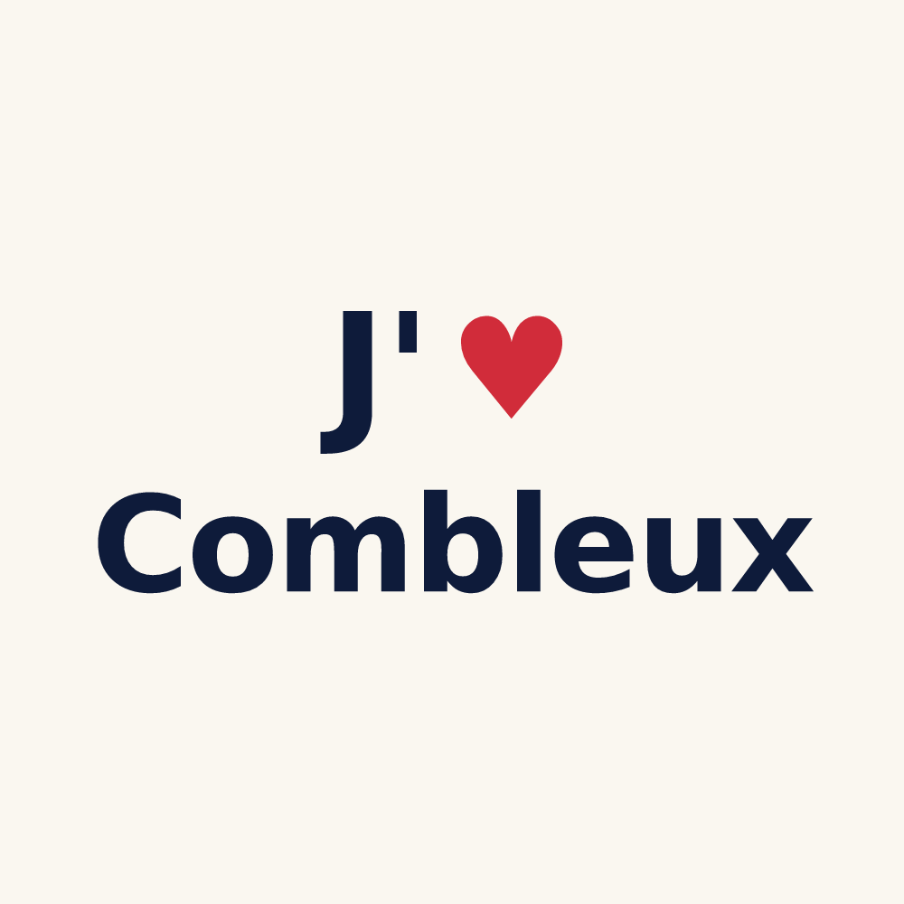 Tasse personnalisée Combleux — design « J'aime Combleux » imprimé sur la tasse