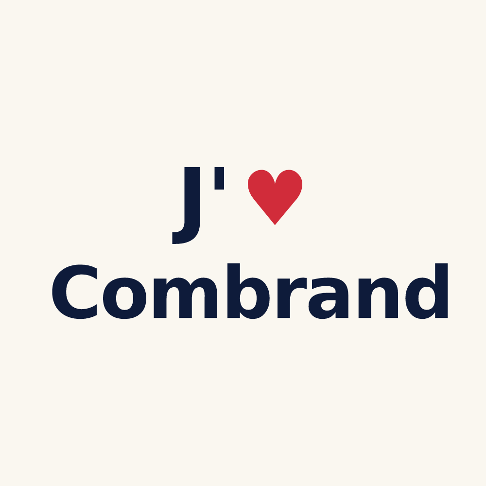 Tasse personnalisée Combrand — design J'aime Combrand