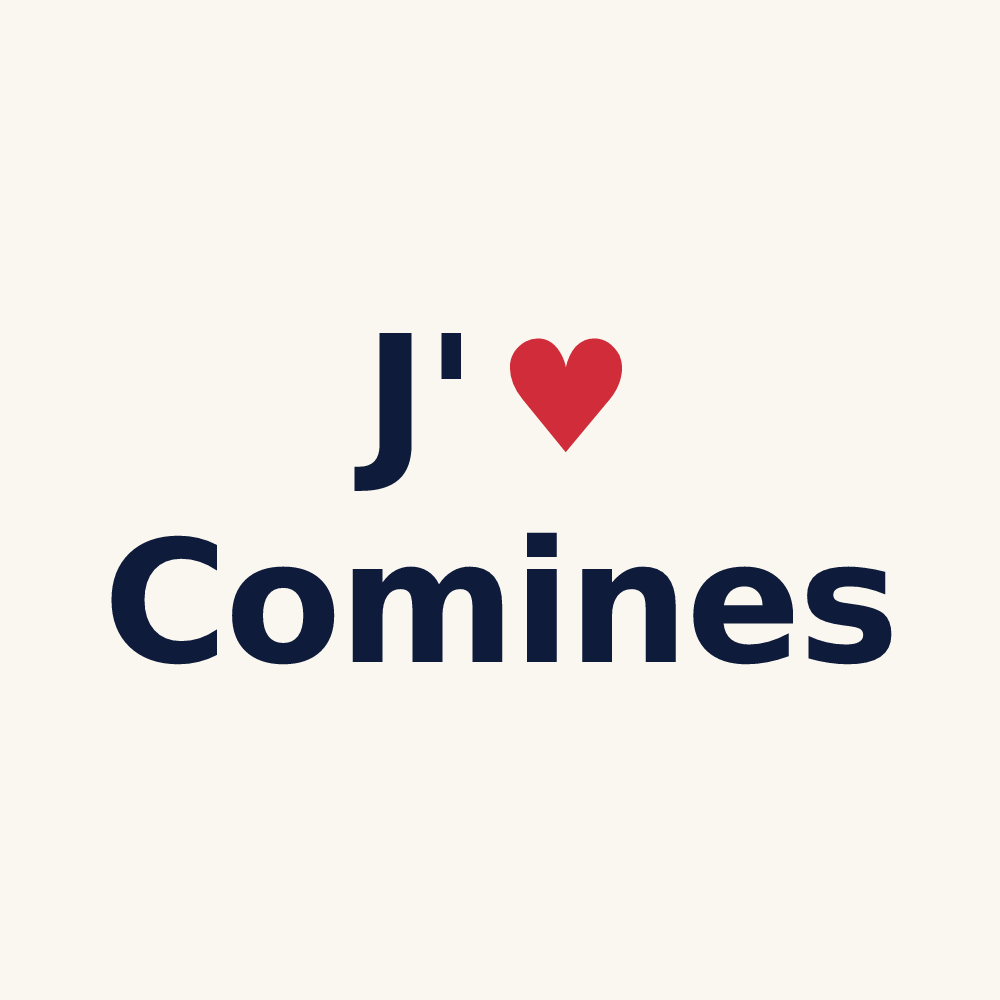 Tasse personnalisée Comines — design J'aime Comines