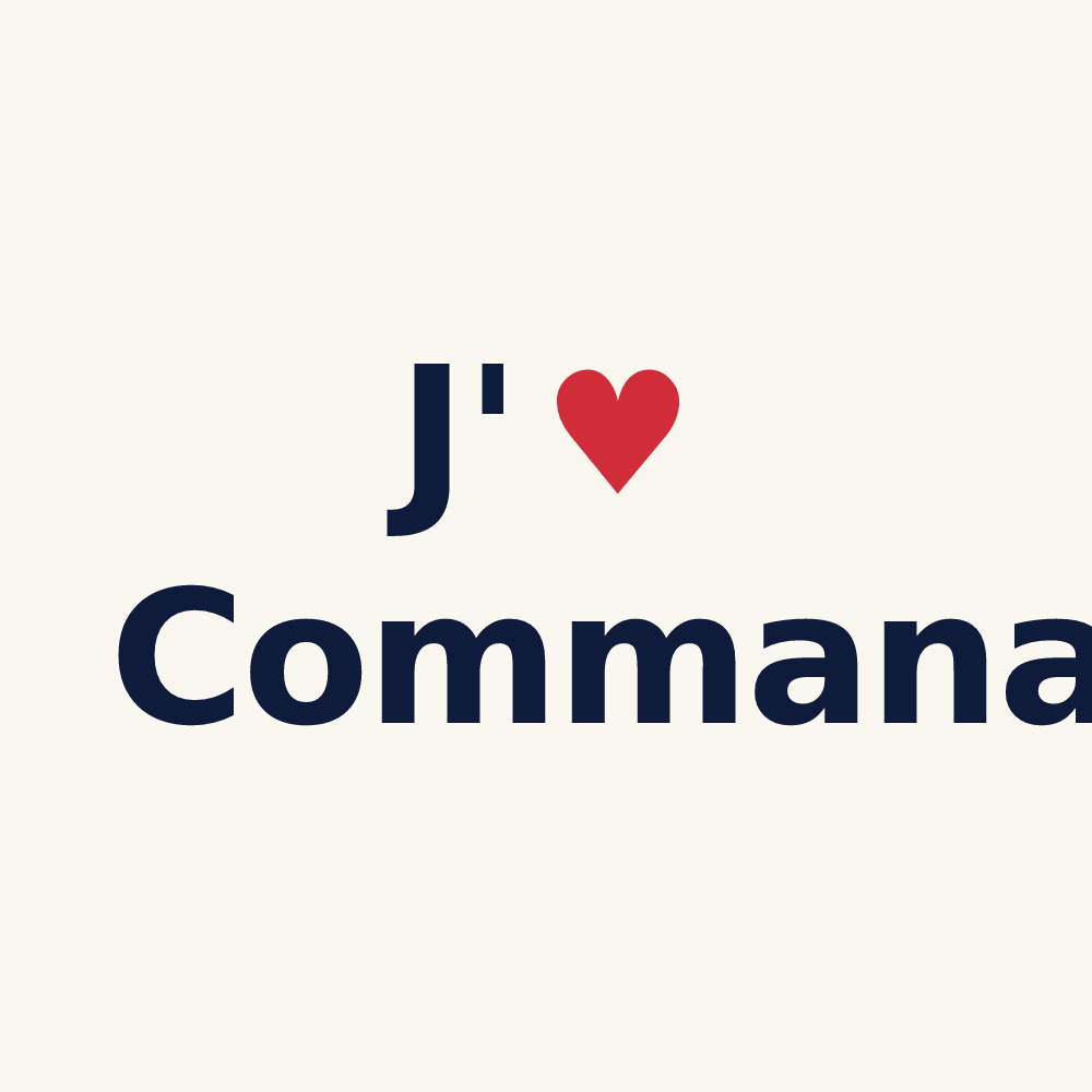 Tasse personnalisée Commana — design J'aime Commana