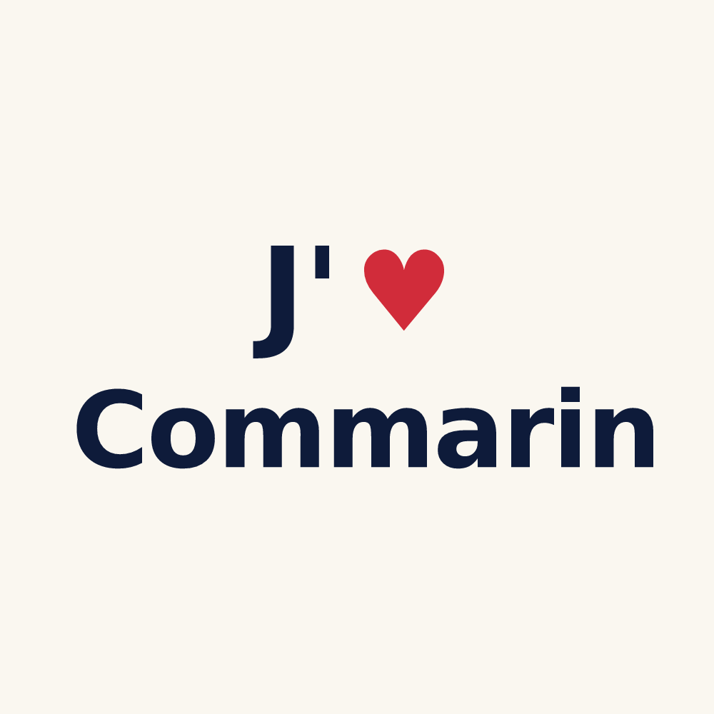 Tasse personnalisée Commarin — design J'aime Commarin