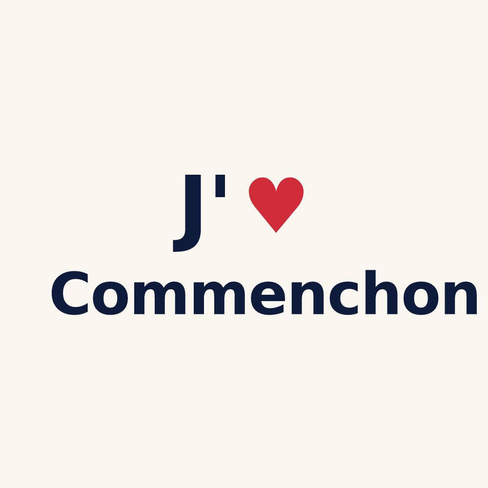 Tasse personnalisée Commenchon — design J'aime Commenchon