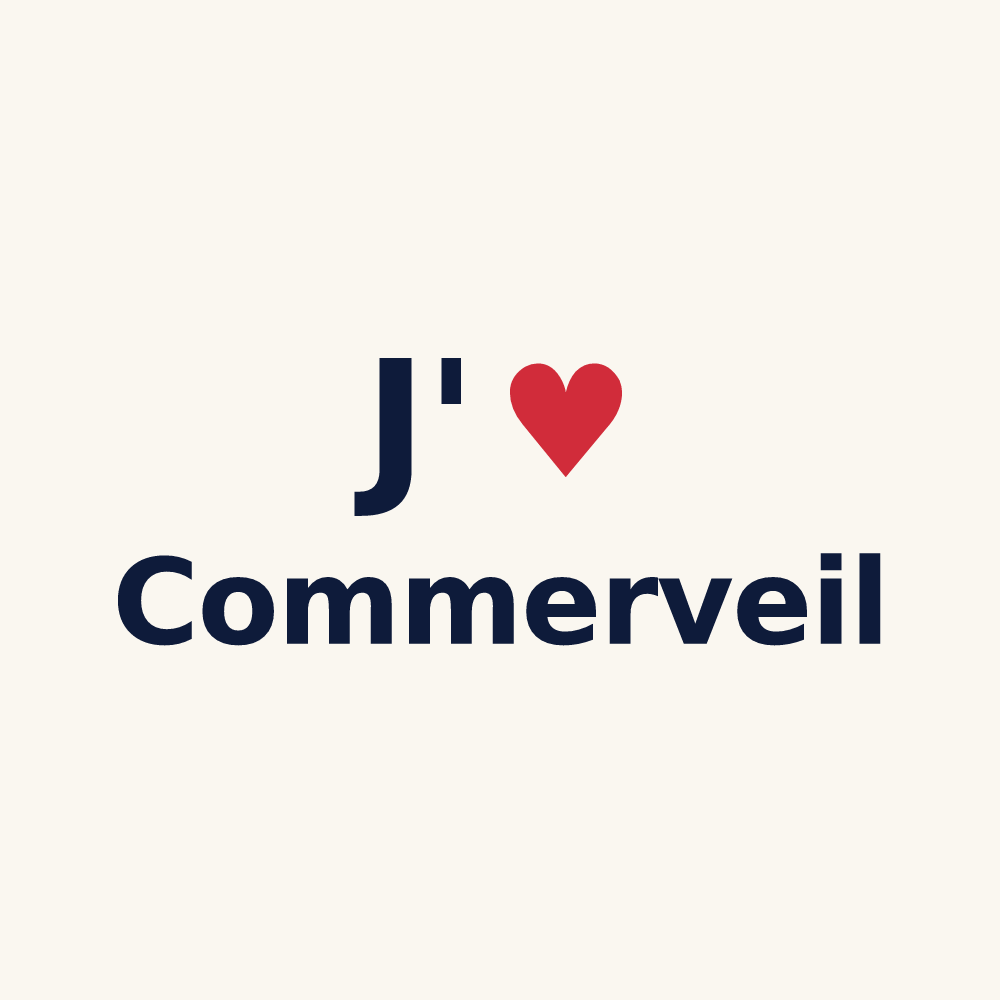 Tasse personnalisée Commerveil — design J'aime Commerveil