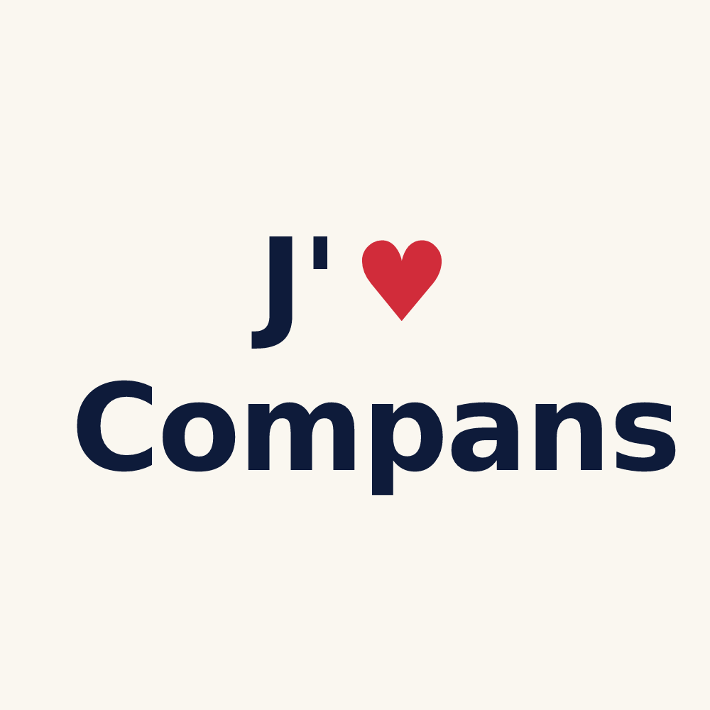 Tasse personnalisée Compans — design J'aime Compans