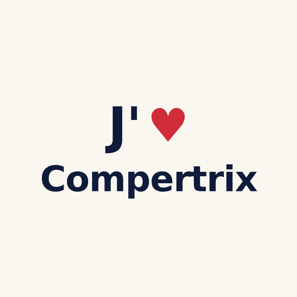 Tasse personnalisée Compertrix — design J'aime Compertrix