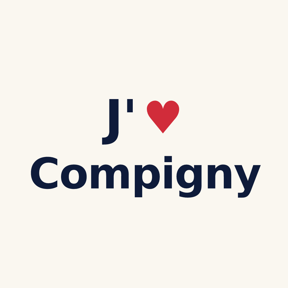 Tasse personnalisée Compigny — design « J'aime Compigny » imprimé sur la tasse