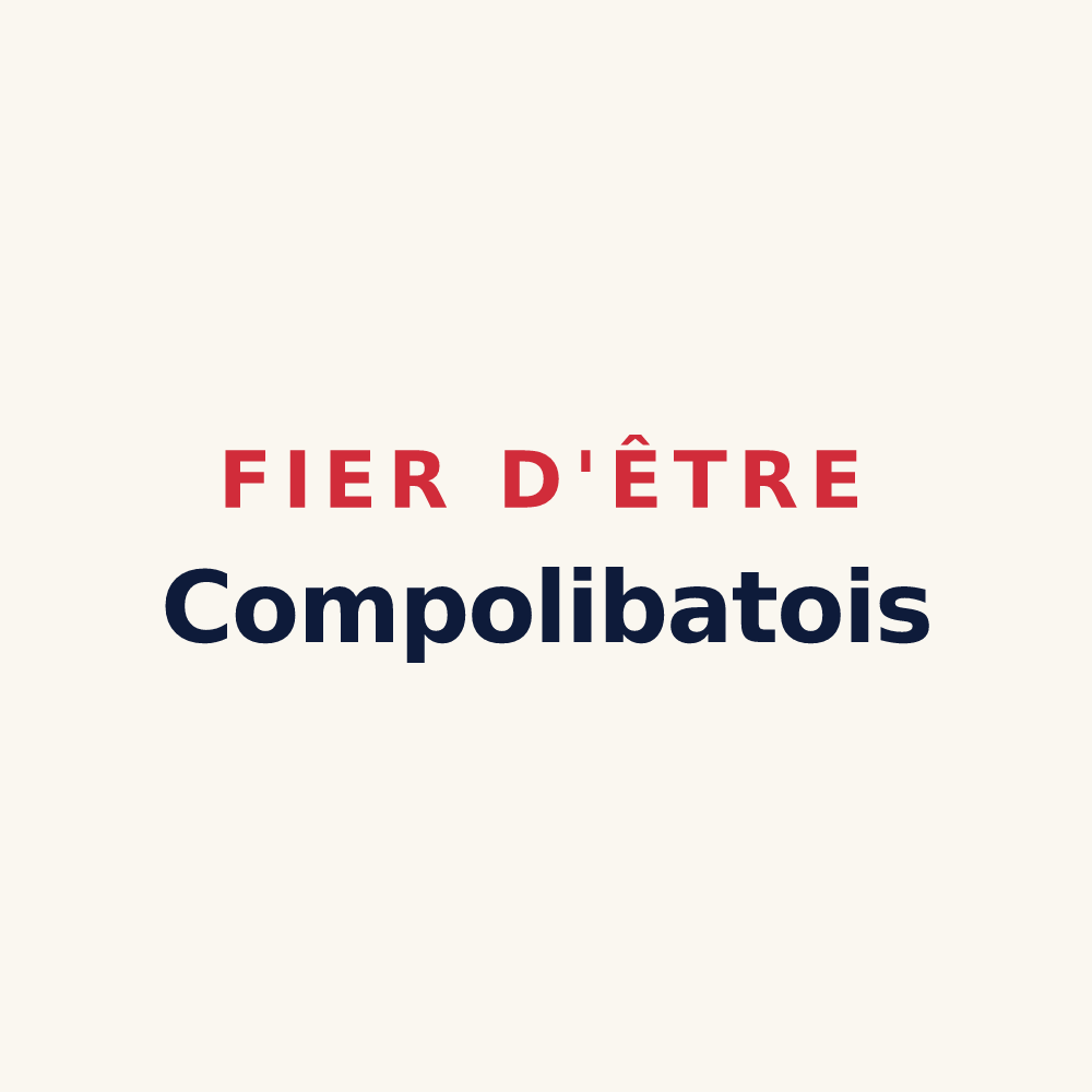Tasse « Fier d'être Compolibatois » — design pour Compolibat