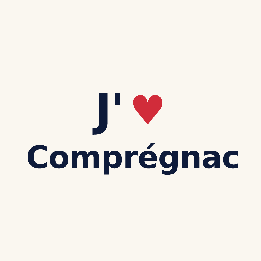 Tasse personnalisée Comprégnac — design J'aime Comprégnac