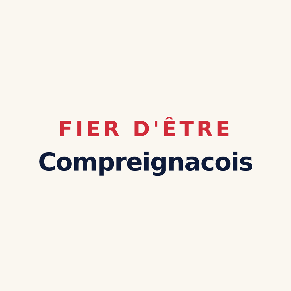 Tasse « Fier d'être Compreignacois » — design pour Compreignac