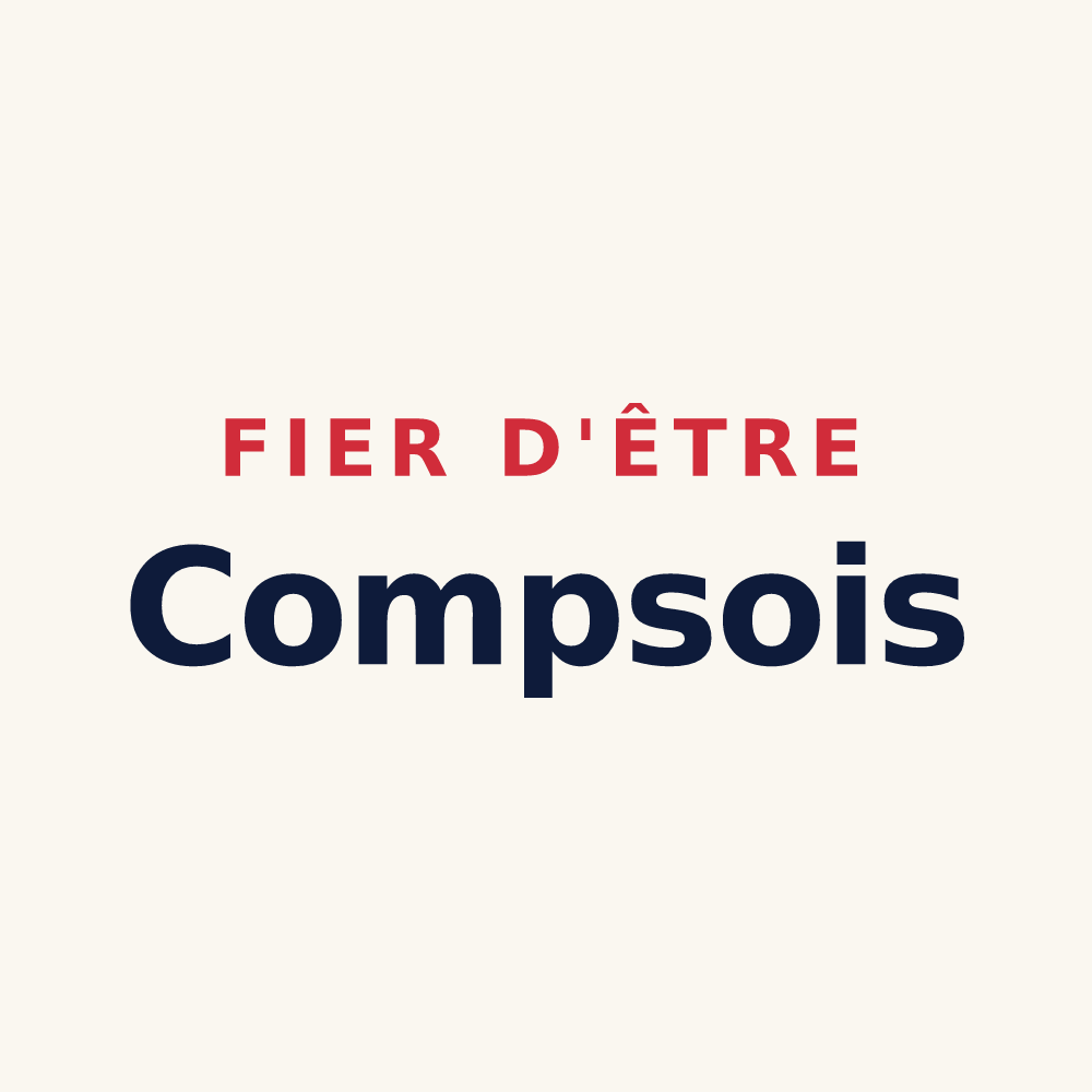 Tasse « Fier d'être Compsois » — design pour Comps