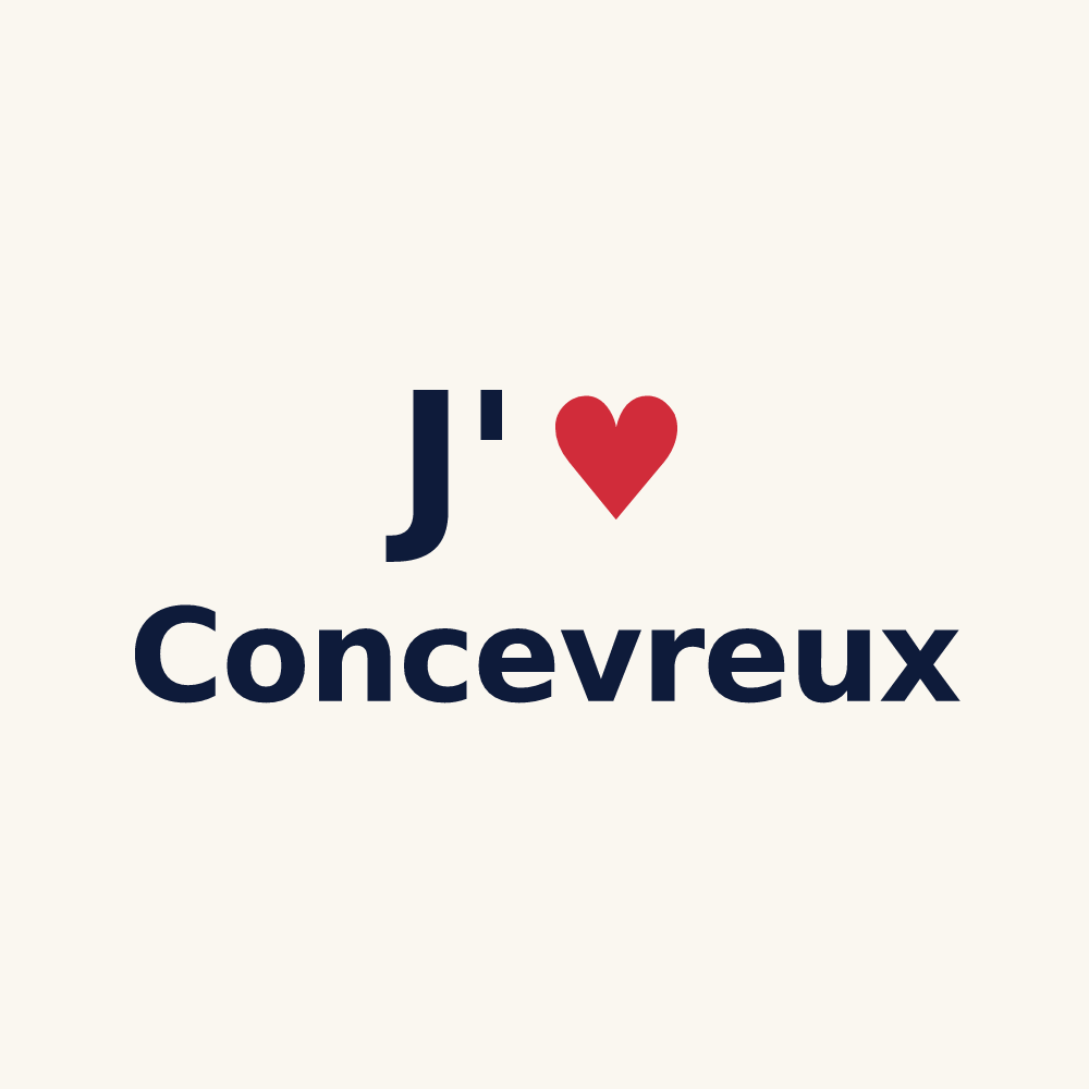 Tasse personnalisée Concevreux — design J'aime Concevreux