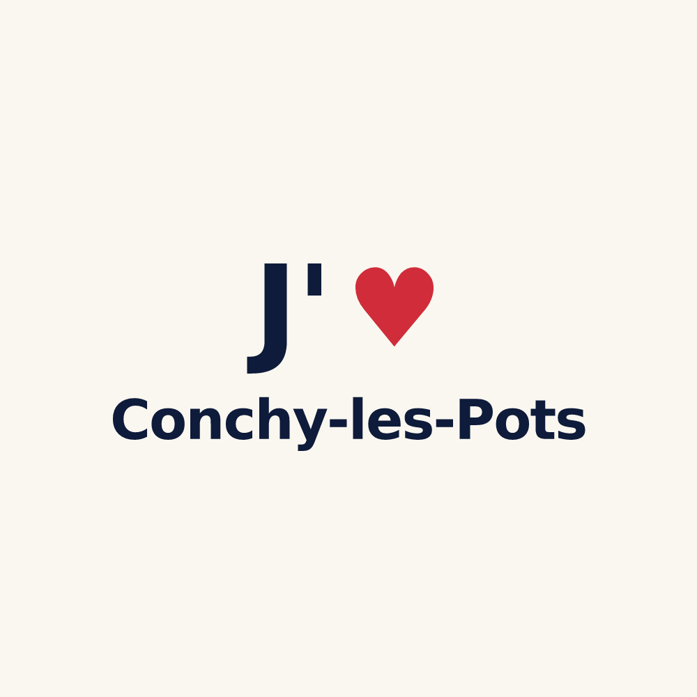 Tasse personnalisée Conchy-les-Pots — design J'aime Conchy-les-Pots