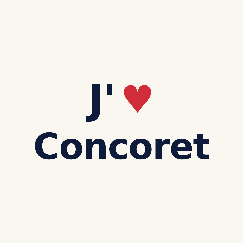 Tasse personnalisée Concoret — design J'aime Concoret