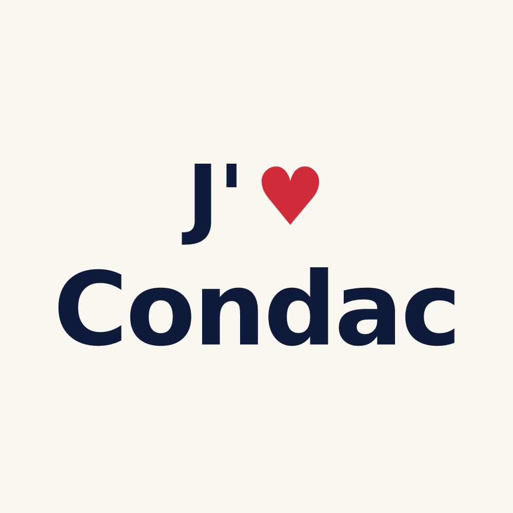 Tasse personnalisée Condac — design « J'aime Condac » imprimé sur la tasse