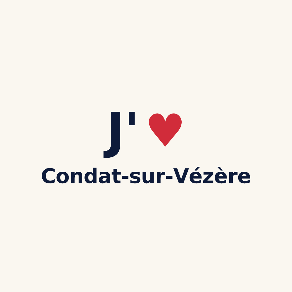 Tasse personnalisée Condat-sur-Vézère — design J'aime Condat-sur-Vézère