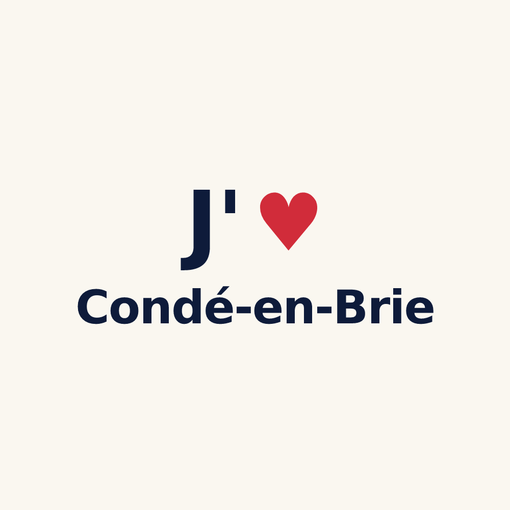Tasse personnalisée Condé-en-Brie — design J'aime Condé-en-Brie