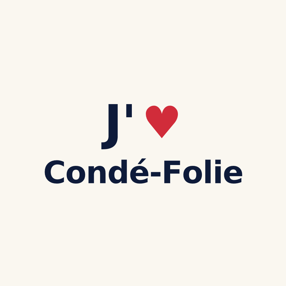 Tasse personnalisée Condé-Folie — design J'aime Condé-Folie