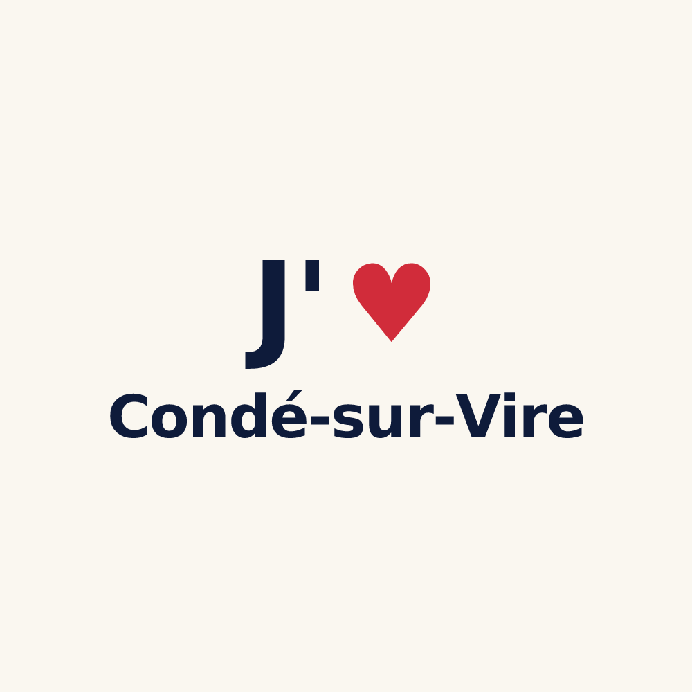 Tasse personnalisée Condé-sur-Vire — design J'aime Condé-sur-Vire