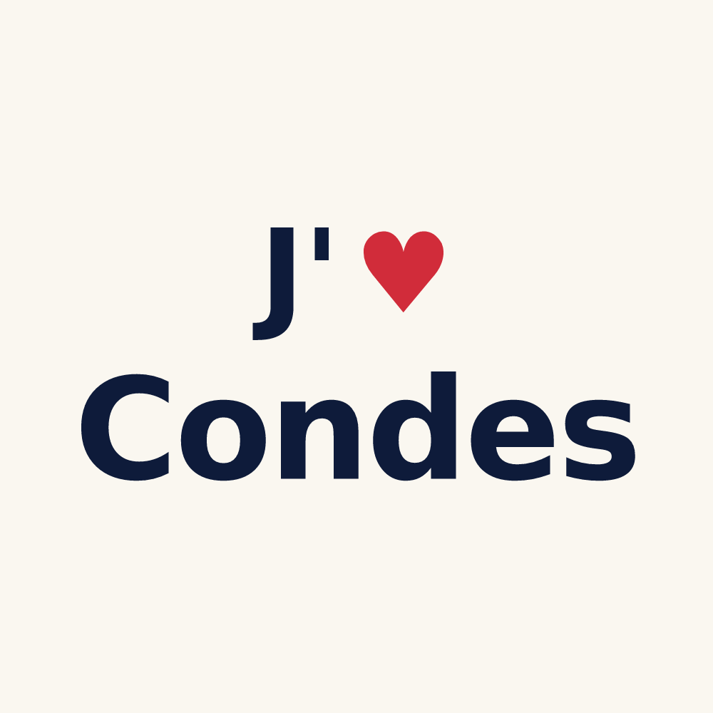 Tasse personnalisée Condes — design « J'aime Condes » imprimé sur la tasse
