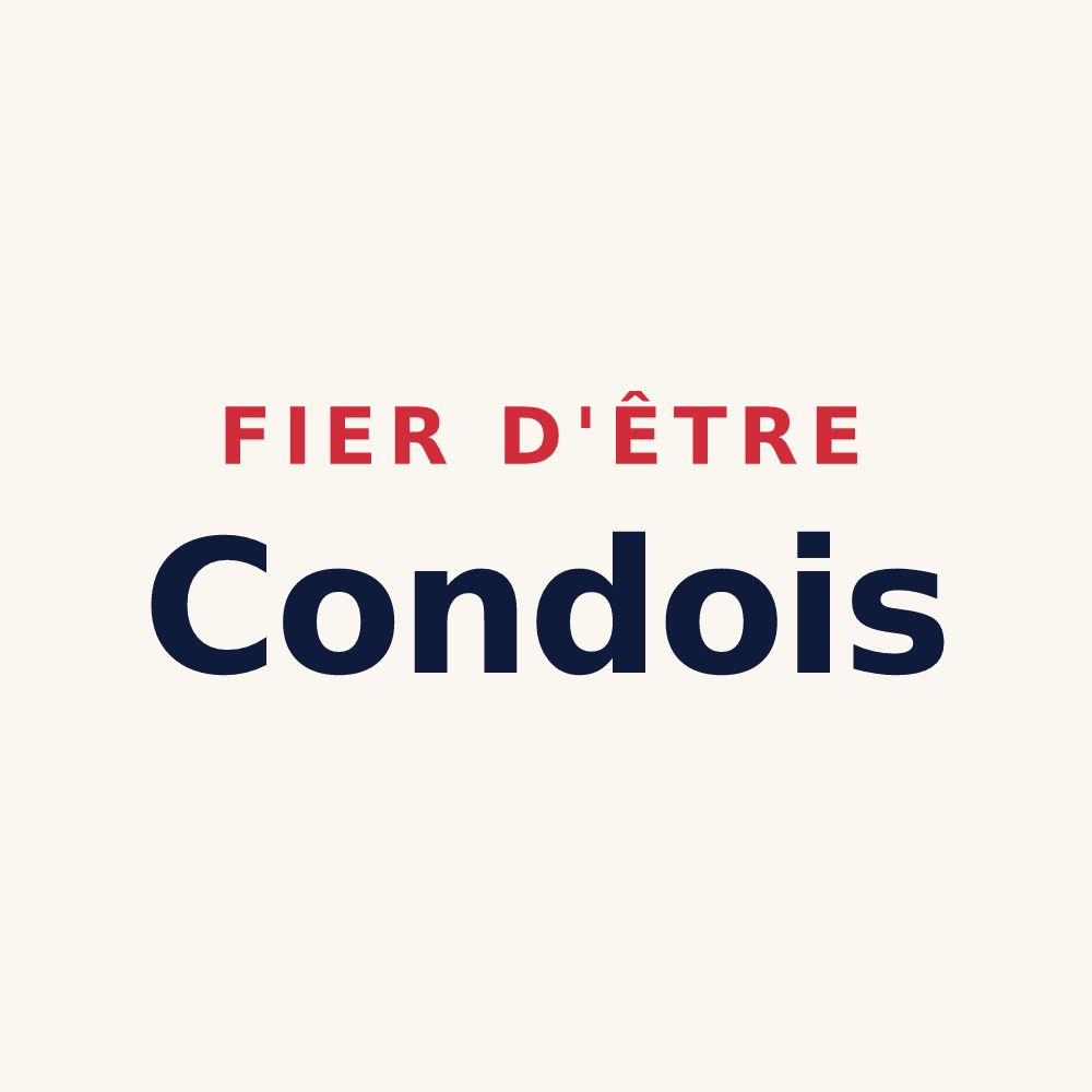 Tasse « Fier d'être Condois » — design pour Condes