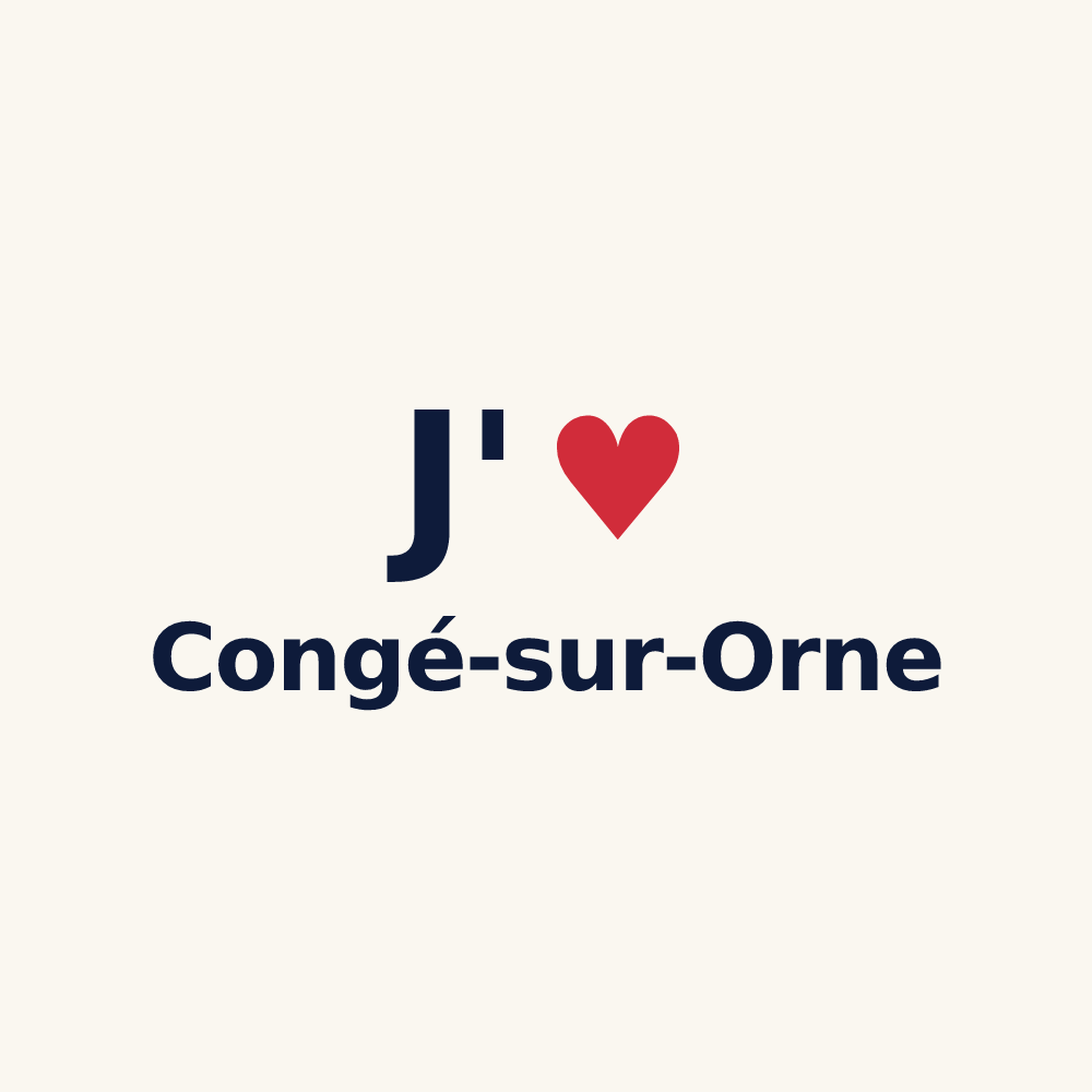 Tasse personnalisée Congé-sur-Orne — design J'aime Congé-sur-Orne