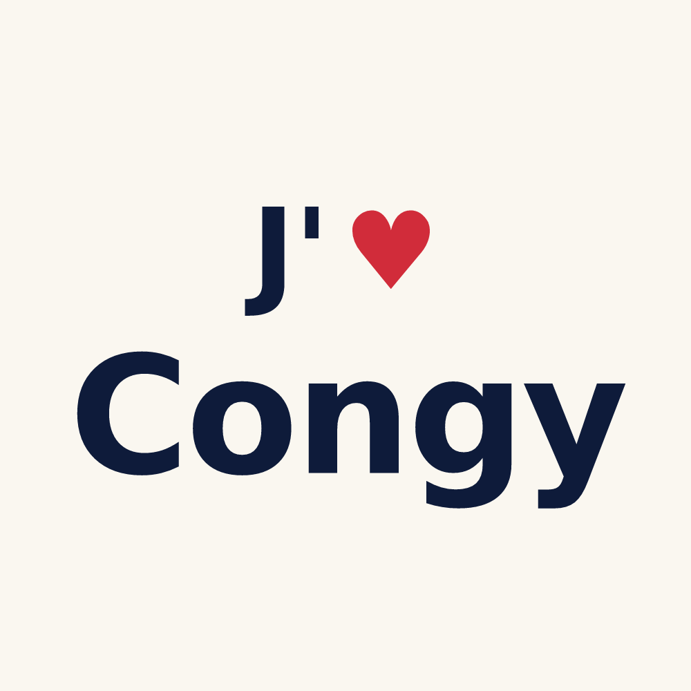 Tasse personnalisée Congy — design J'aime Congy