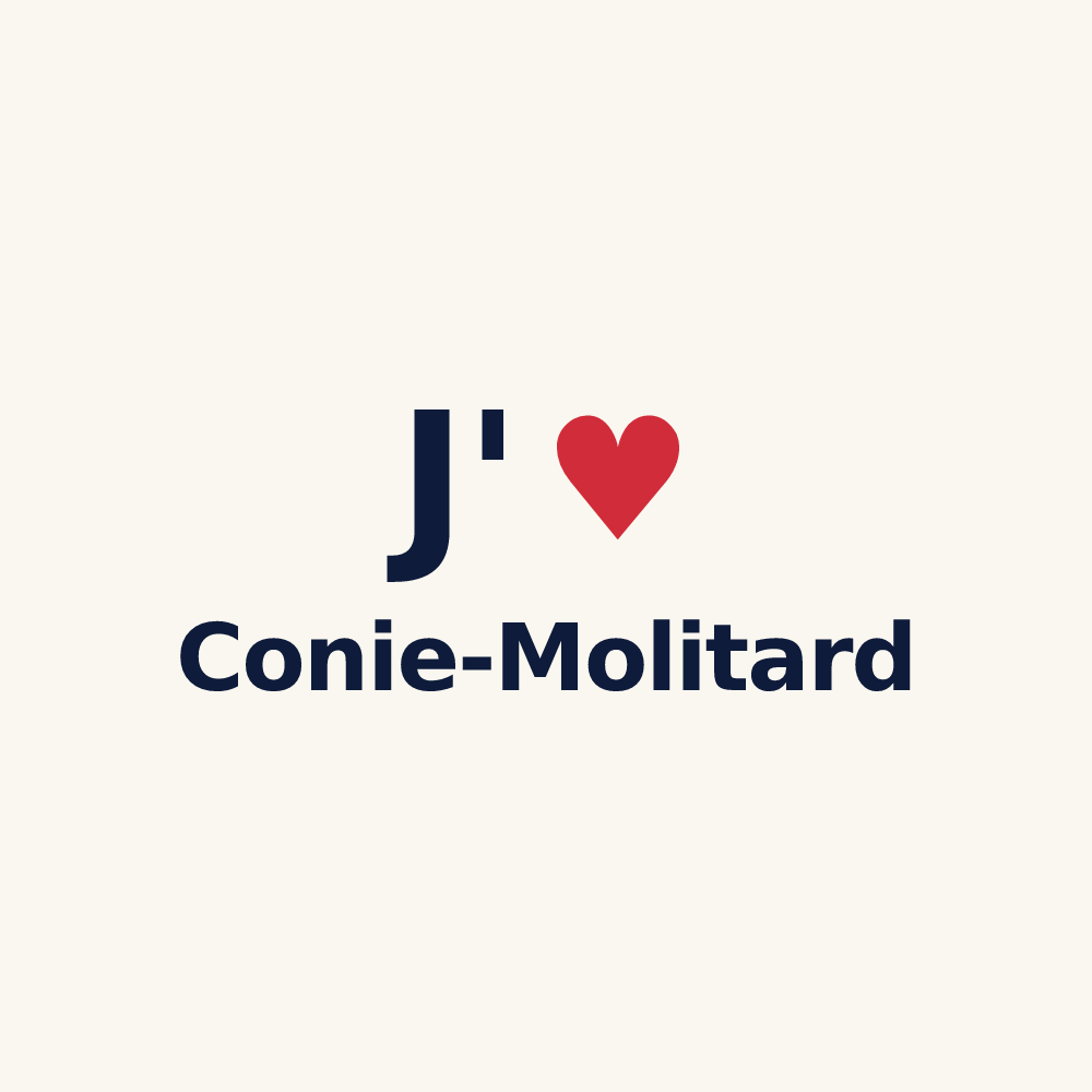 Tasse personnalisée Conie-Molitard — design J'aime Conie-Molitard
