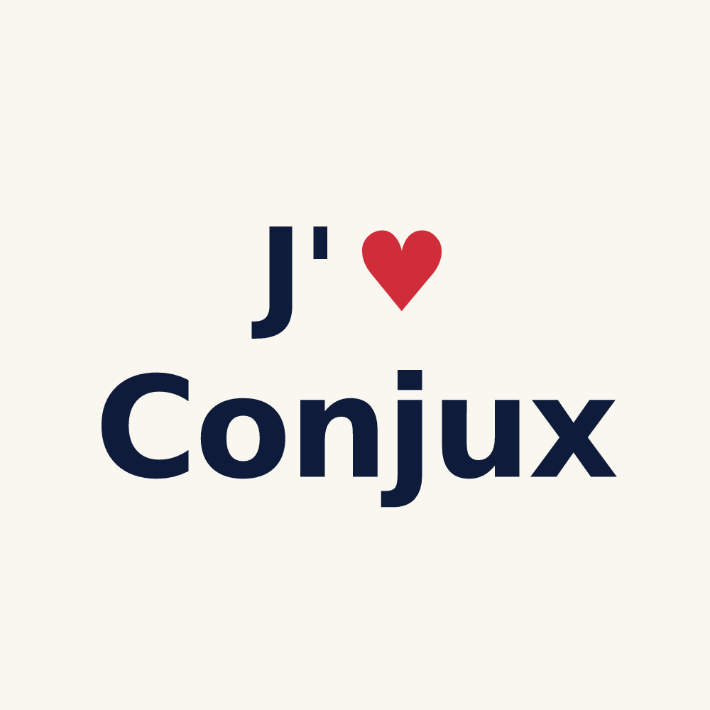 Tasse personnalisée Conjux — design J'aime Conjux