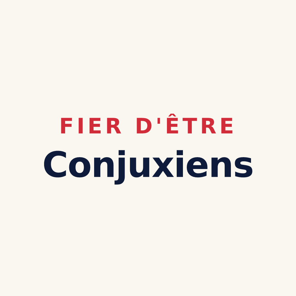 Tasse « Fier d'être Conjuxiens » — design pour Conjux