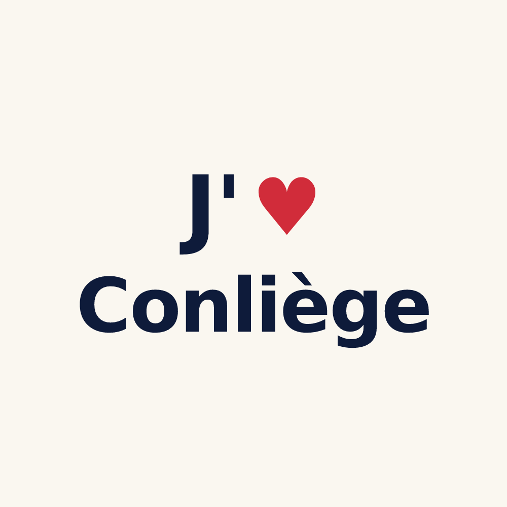 Tasse personnalisée Conliège — design J'aime Conliège