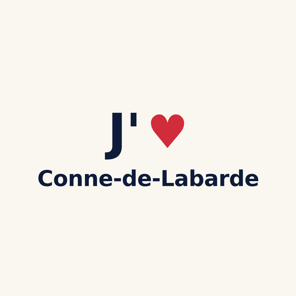 Tasse personnalisée Conne-de-Labarde — design J'aime Conne-de-Labarde