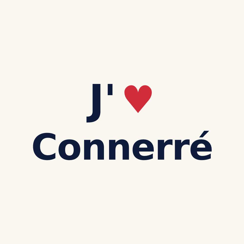Tasse personnalisée Connerré — design J'aime Connerré