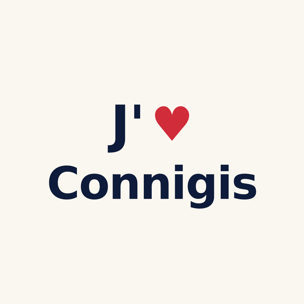 Tasse personnalisée Connigis — design J'aime Connigis