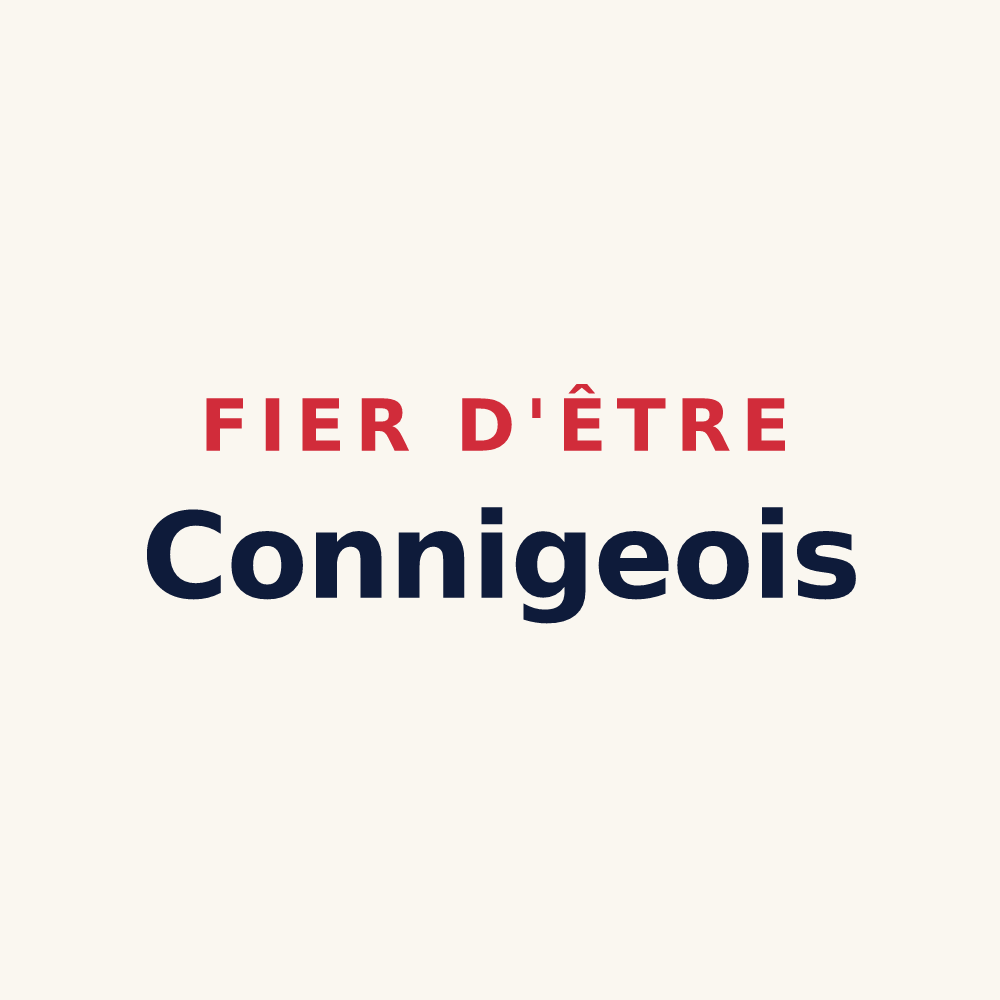 Tasse « Fier d'être Connigeois » — design pour Connigis