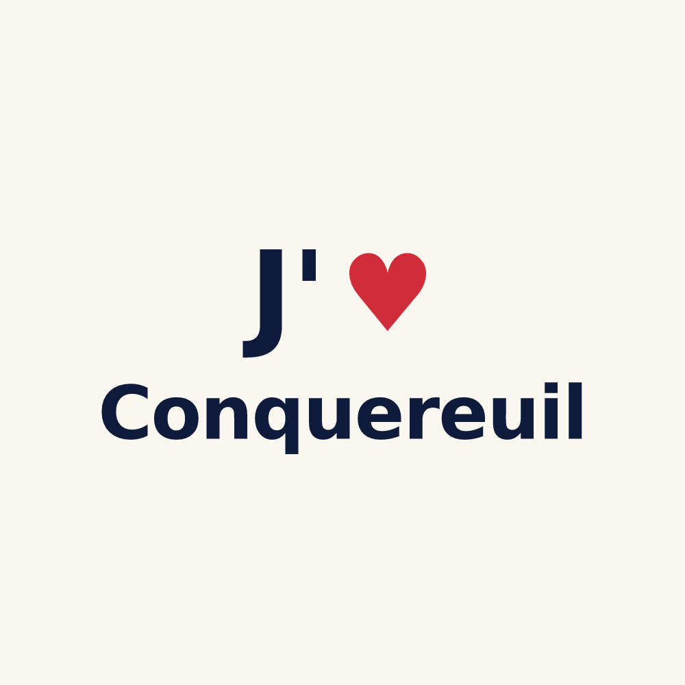 Tasse personnalisée Conquereuil — design J'aime Conquereuil