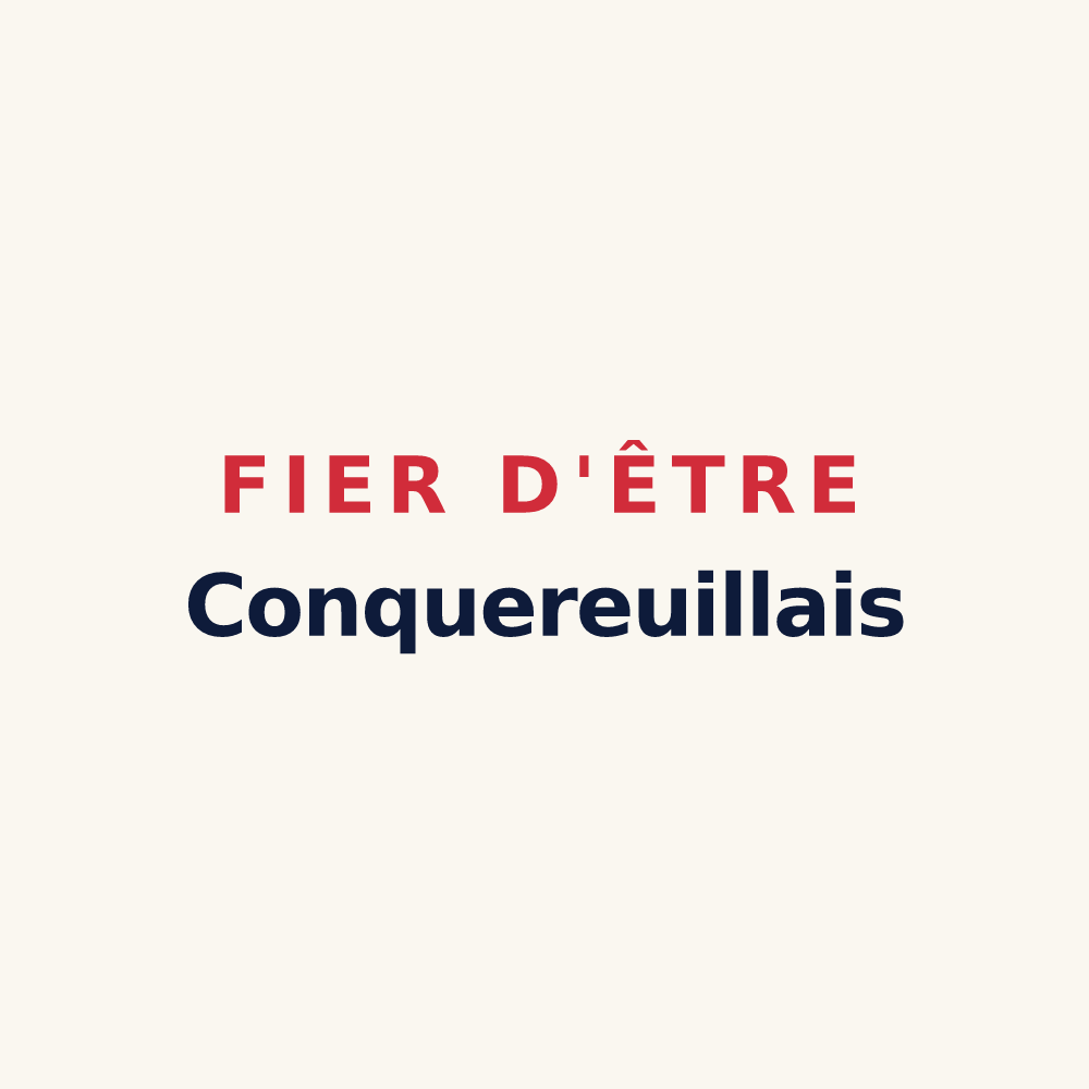 Tasse « Fier d'être Conquereuillais » — design pour Conquereuil