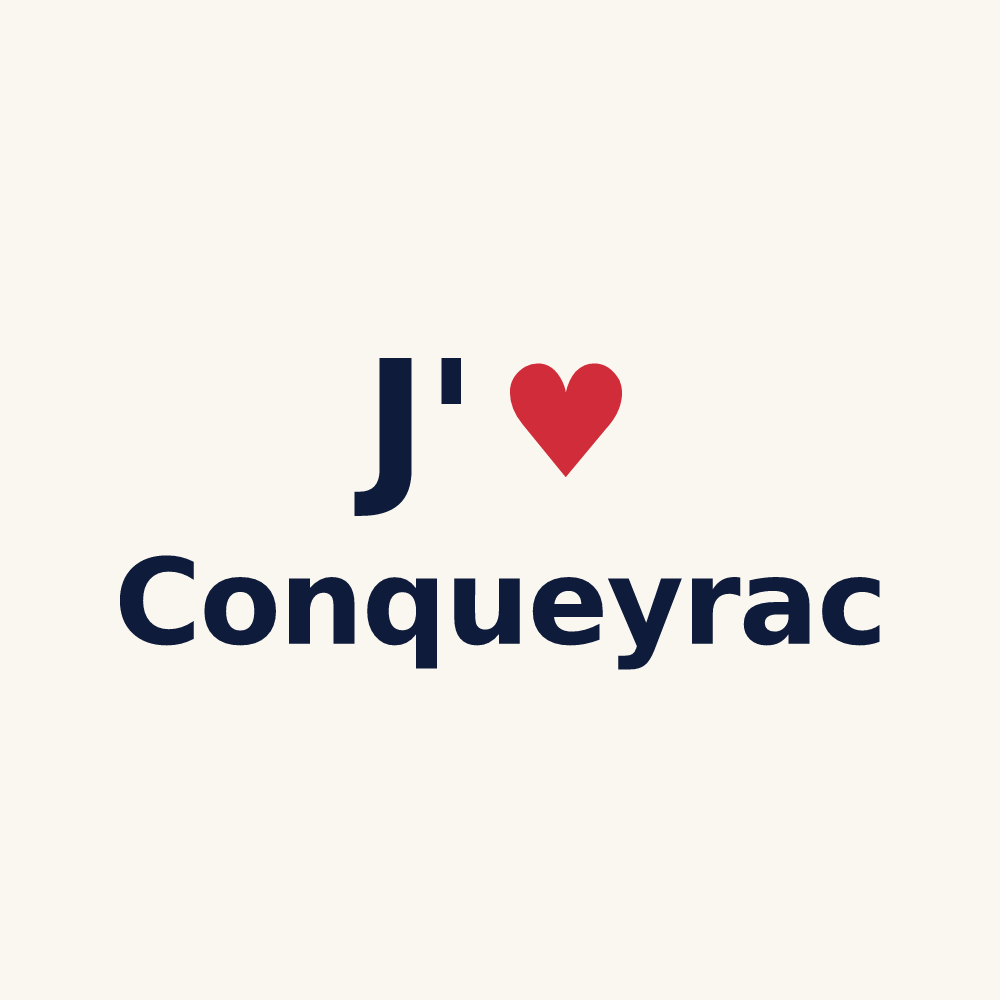 Tasse personnalisée Conqueyrac — design J'aime Conqueyrac