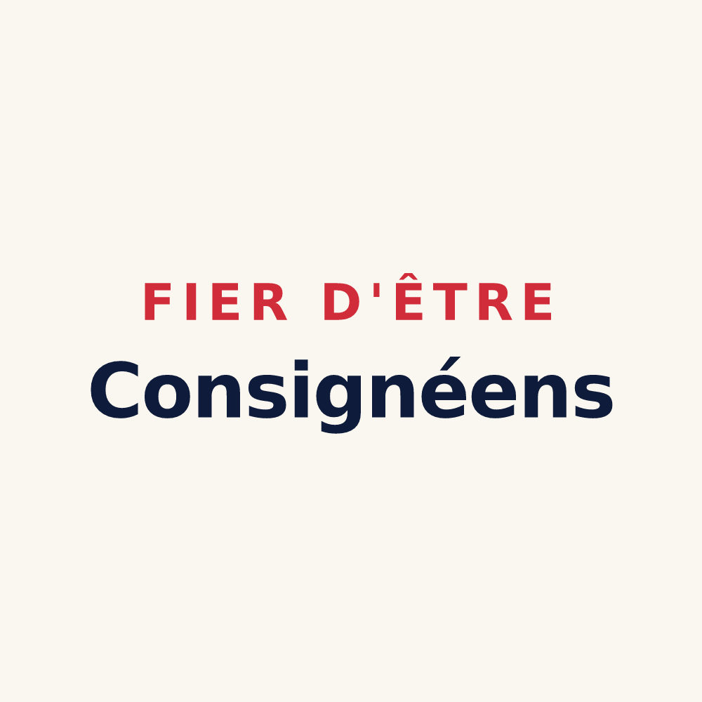 Tasse « Fier d'être Consignéens » — design pour Consigny