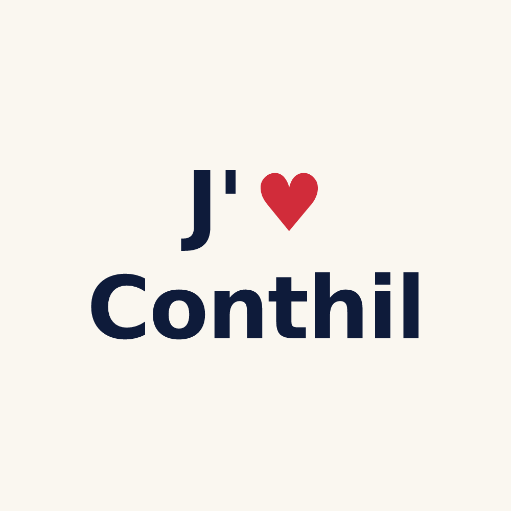 Tasse personnalisée Conthil — design J'aime Conthil