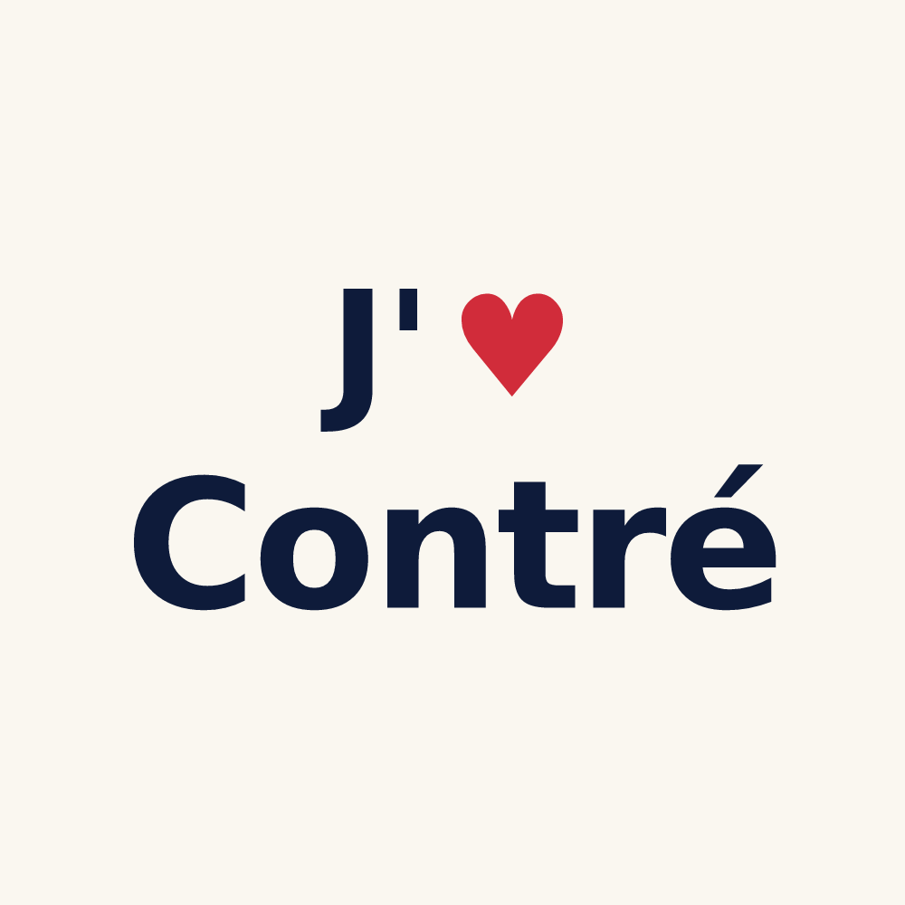 Tasse personnalisée Contré — design J'aime Contré