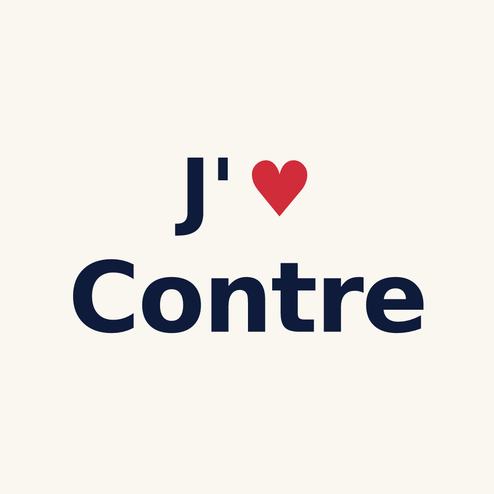 Tasse personnalisée Contre — design J'aime Contre
