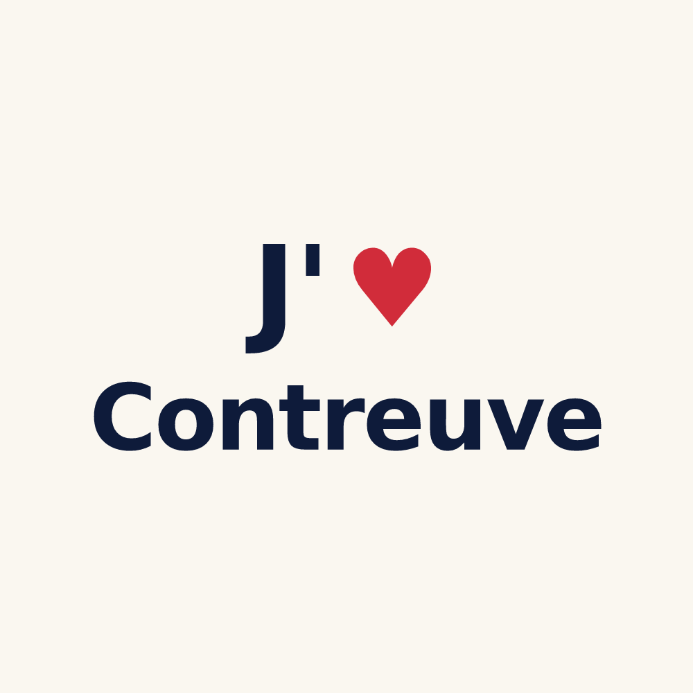 Tasse personnalisée Contreuve — design J'aime Contreuve